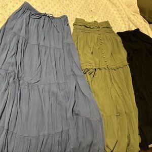Aerie Bundle Maxi Skirts 💚💙🖤